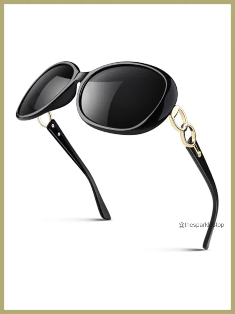 Oversized Polarized Sunglasses for Women UV400 Protection Butterfly Design